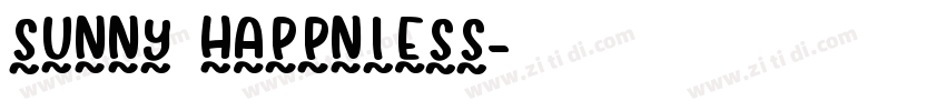 sunny happniess字体转换
